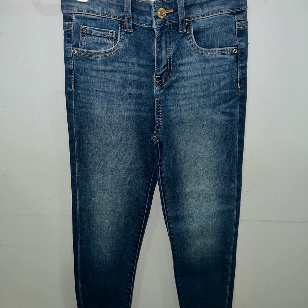 Celebrity Pink Blue Distressed Denim Jeans